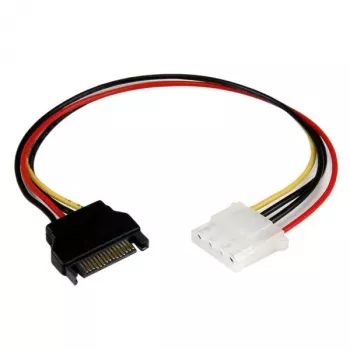 StarTech.com Adaptador de cable de alimentación SATA a LP4 de 30,5 cm - H/M, SATA de 15 pines, Molex (4 pines), 0,3048 m, conector macho, conector hembra, recto
