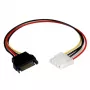 StarTech.com Adaptador de cable de alimentación SATA a LP4 de 30,5 cm - H/M, SATA de 15 pines, Molex (4 pines), 0,3048 m, conector macho, conector hembra, recto