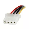 StarTech.com Adaptador de cable de alimentación SATA a LP4 de 30,5 cm - H/M, SATA de 15 pines, Molex (4 pines), 0,3048 m, conector macho, conector hembra, recto