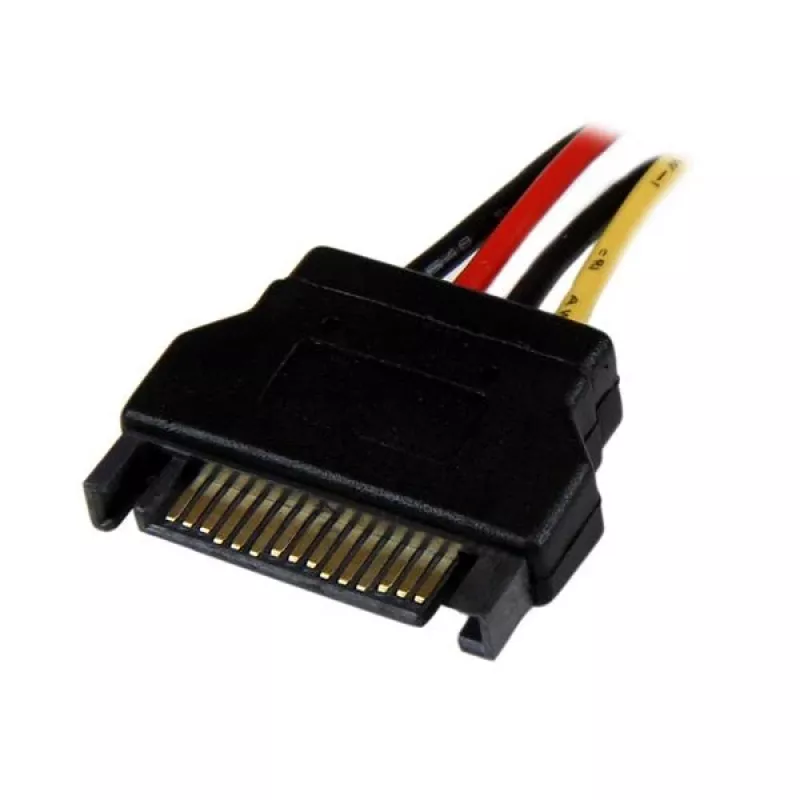 StarTech.com Adaptador de cable de alimentación SATA a LP4 de 30,5 cm - H/M, SATA de 15 pines, Molex (4 pines), 0,3048 m, conector macho, conector hembra, recto