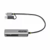 StarTech.com FCREADMICRO3V2 lector de tarjetas de memoria multimedia USB 3.0, SD/microSD/CompactFlash, USB-C con adaptador USB-A, 5 Gbps