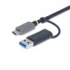 StarTech.com FCREADMICRO3V2 lector de tarjetas de memoria multimedia USB 3.0, SD/microSD/CompactFlash, USB-C con adaptador USB-A, 5 Gbps