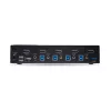 StarTech.com Switch KVM DisplayPort de 4 puertos, 8K 60Hz / 4K 144Hz, pantalla única, DP 1.4, 2 puertos USB 3.0, 4 puertos USB 2.0 HID, conmutación por botón y tecla de acceso rápido, conforme a TAA - independiente del sistema operativo, carcasa de metal