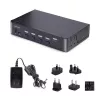 StarTech.com Switch KVM DisplayPort de 4 puertos, 8K 60Hz / 4K 144Hz, pantalla única, DP 1.4, 2 puertos USB 3.0, 4 puertos USB 2.0 HID, conmutación por botón y tecla de acceso rápido, conforme a TAA - independiente del sistema operativo, carcasa de metal