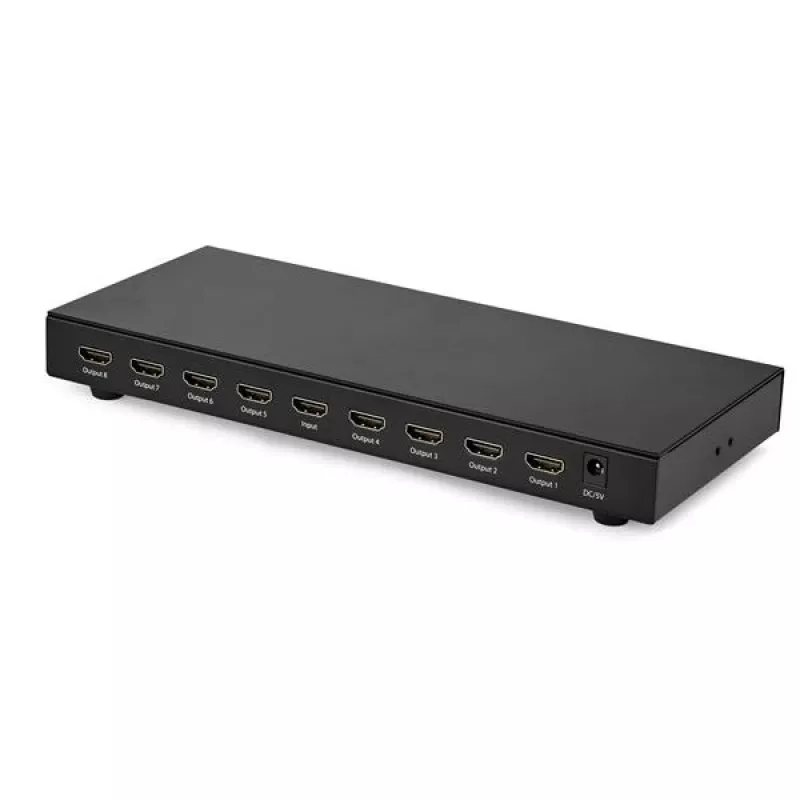 StarTech.com Splitter HDMI de 8 puertos 4K 60Hz, HDMI, 8x HDMI, 3840 x 2160 píxeles, Negro, 4K Ultra HD, 60 Hz