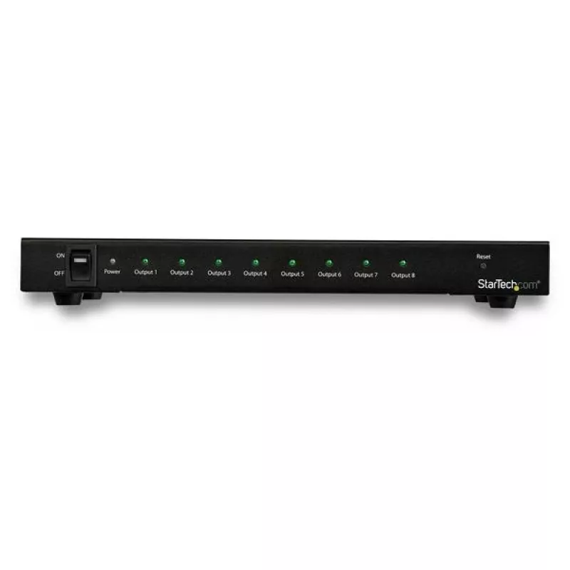 StarTech.com Splitter HDMI de 8 puertos 4K 60Hz, HDMI, 8x HDMI, 3840 x 2160 píxeles, Negro, 4K Ultra HD, 60 Hz
