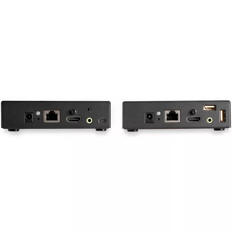 StarTech.com Extensor KVM HDMI sobre red IP - HDMI 4K 30Hz 2.0 y USB sobre IP LAN o cable Ethernet Cat5e/Cat6 (100m/330ft) - Kit extensor transmisor/receptor de switch/consola KVM remoto