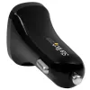 StarTech.com Cargador de coche USB de doble puerto – 24 W/4,8 A – Negro, Coche, Mechero, 5 V, Negro