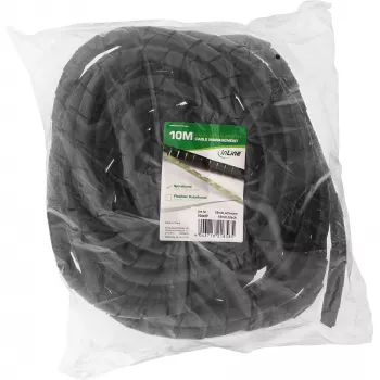 Enrollacables en espiral InLine 10 m, negro, 18 mm de diámetro, 1,8 cm de grosor