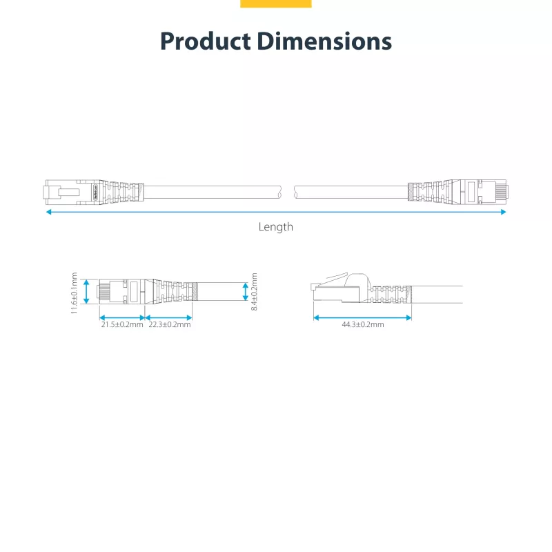 StarTech.com Cable Ethernet CAT8 blanco de 5m, RJ45 sin lengüeta, 25G/40G, 2000MHz, 100W PoE++, S/FTP, 26AWG conductor de cobre desnudo puro, LSZH, cable de parcheo de red apantallado con alivio de tracción, probado individualmente