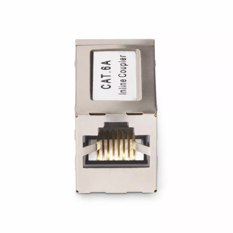 StarTech.com Acoplador RJ45 apantallado, acoplador Cat6a en línea, conector hembra a conector hembra (F/F), asignación de pines T568B, extensión de cable Ethernet apantallado