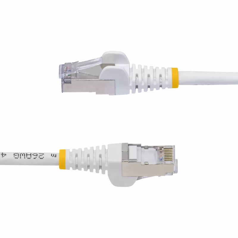 StarTech.com NLWH-15M-CAT8-PATCH cable de red Ethernet CAT8, 15 m, RJ45, sin enganches, S/FTP, 25G/40G, 100 W PoE++, LSZH, blanco