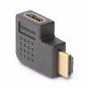 Adaptador HDMI 2.0 en ángulo recto StarTech.com, conector macho a conector hembra, ahorrador de puerto HDMI en ángulo horizontal de 90 grados, 4K 60Hz, extensión de conexión HDMI de alta velocidad, M/H