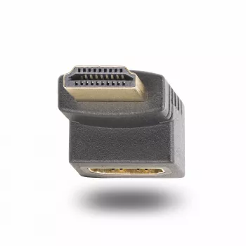 Adaptador HDMI 2.0 en ángulo descendente StarTech.com, conector macho a conector hembra, ahorrador de puerto HDMI en ángulo vertical de 90 grados, 4K 60Hz, extensión de conector HDMI de alta velocidad, M/H