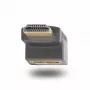 Adaptador HDMI 2.0 en ángulo descendente StarTech.com, conector macho a conector hembra, ahorrador de puerto HDMI en ángulo vertical de 90 grados, 4K 60Hz, extensión de conector HDMI de alta velocidad, M/H