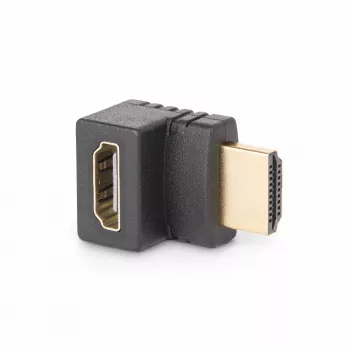 Adaptador HDMI 2.0 en ángulo descendente StarTech.com, conector macho a conector hembra, ahorrador de puerto HDMI en ángulo vertical de 90 grados, 4K 60Hz, extensión de conector HDMI de alta velocidad, M/H