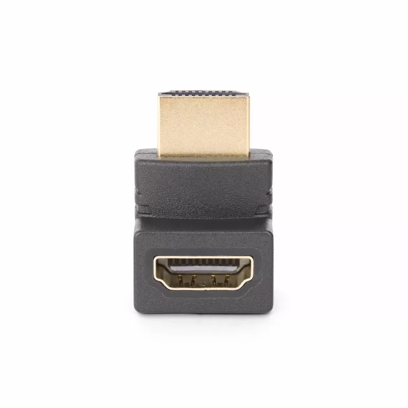 Adaptador HDMI 2.0 en ángulo descendente StarTech.com, conector macho a conector hembra, ahorrador de puerto HDMI en ángulo vertical de 90 grados, 4K 60Hz, extensión de conector HDMI de alta velocidad, M/H