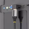 Adaptador HDMI 2.0 en ángulo descendente StarTech.com, conector macho a conector hembra, ahorrador de puerto HDMI en ángulo vertical de 90 grados, 4K 60Hz, extensión de conector HDMI de alta velocidad, M/H
