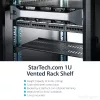 Bandeja para rack de servidor 1U StarTech.com – bandeja universal ventilada para montaje en rack de 19 pulgadas para armario y caja de red – acero resistente – capacidad de carga 20 kg – bandeja de 10 pulgadas de profundidad, negra