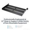 Bandeja para rack de servidor 1U StarTech.com – bandeja universal ventilada para montaje en rack de 19 pulgadas para armario y caja de red – acero resistente – capacidad de carga 20 kg – bandeja de 10 pulgadas de profundidad, negra