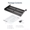 Bandeja para rack de servidor 1U StarTech.com – bandeja universal ventilada para montaje en rack de 19 pulgadas para armario y caja de red – acero resistente – capacidad de carga 20 kg – bandeja de 10 pulgadas de profundidad, negra