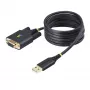 Cable adaptador serie USB a módem nulo StarTech.com de 2 m, almacenamiento COM, FTDI, USB-A a DB9 RS232, tornillos/tuercas DB9 reemplazables, Windows/macOS/Linux
