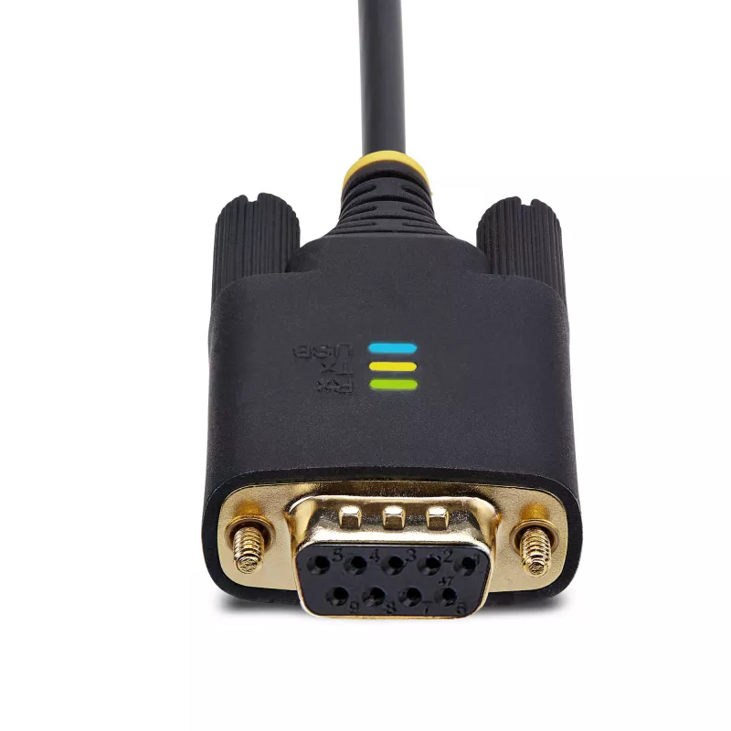 Cable adaptador serie USB a módem nulo StarTech.com de 2 m, almacenamiento COM, FTDI, USB-A a DB9 RS232, tornillos/tuercas DB9 reemplazables, Windows/macOS/Linux