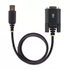 Cable adaptador serie USB a módem nulo StarTech.com de 2 m, almacenamiento COM, FTDI, USB-A a DB9 RS232, tornillos/tuercas DB9 reemplazables, Windows/macOS/Linux
