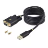 Cable adaptador serie USB a módem nulo StarTech.com de 2 m, almacenamiento COM, FTDI, USB-A a DB9 RS232, tornillos/tuercas DB9 reemplazables, Windows/macOS/Linux