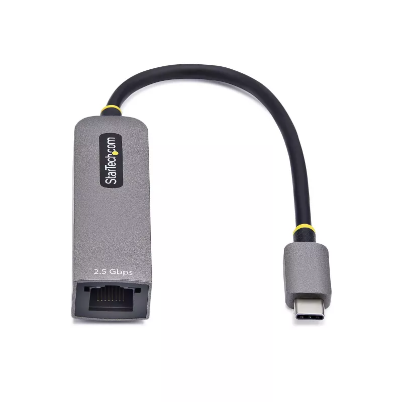 Adaptador USB-C a Ethernet 2.5GbE StarTech.com, 100W PD Passthrough, NIC NBASE-T, red multi-velocidad USB 3.0 Type-C 2.5/1G, compatible con Thunderbolt, Windows y Mac