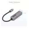 Adaptador USB-C a Ethernet 2.5GbE StarTech.com, 100W PD Passthrough, NIC NBASE-T, red multi-velocidad USB 3.0 Type-C 2.5/1G, compatible con Thunderbolt, Windows y Mac