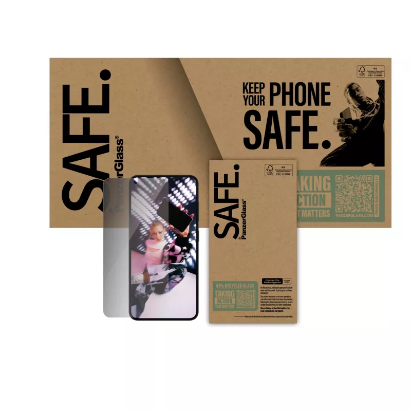 Protector de pantalla con filtro de privacidad PanzerGlass SAFE. by ® Samsung Galaxy S25 | S24 | Ultra-Wide Fit