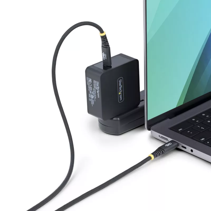 StarTech.com cable de carga USB-C de 10ft (3m), robusto y ultraflexible, 240W (5A) PD EPR, cable de carga para portátil USB 2.0, certificado USB-IF, cable de carga USB-C resistente