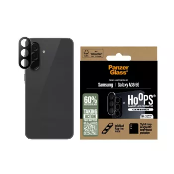 Protector de cristal de cámara PanzerGlass Samsung Galaxy A36 5G resistente a arañazos y golpes