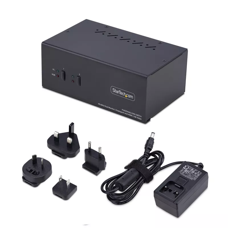 StarTech.com P2ADDH462-KVM-SWITCH conmutador KVM negro