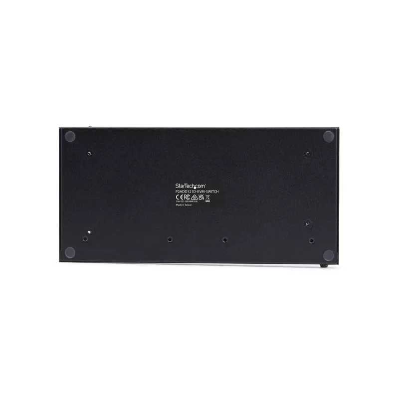 StarTech.com conmutador KVM DisplayPort de 2 puertos para doble monitor con matriz de vídeo Dual View, 4K 60Hz, 4 puertos USB hub, conmutación por tecla de acceso rápido, KVM matriz DP 1.2, conforme TAA