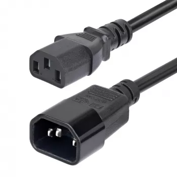 StarTech.com cable alargador de corriente de 4,5m (15ft), cable de alimentación PDU C14 a C13, 15A 250V, 14AWG, cable de alimentación AC para PDU/fuente de alimentación, certificado KEMA-KEUR