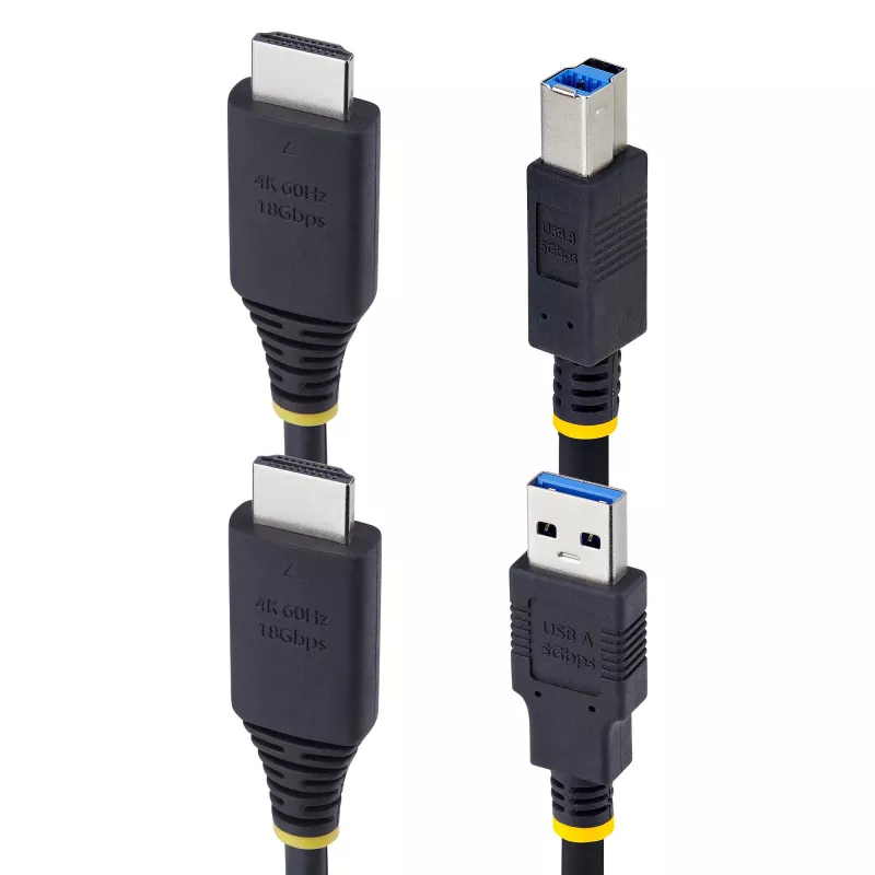 StarTech.com cable KVM HDMI y USB 5Gbit/s de 10ft (3m), 4K 60Hz, cable combinado HDMI 2.0 y USB para conmutadores KVM