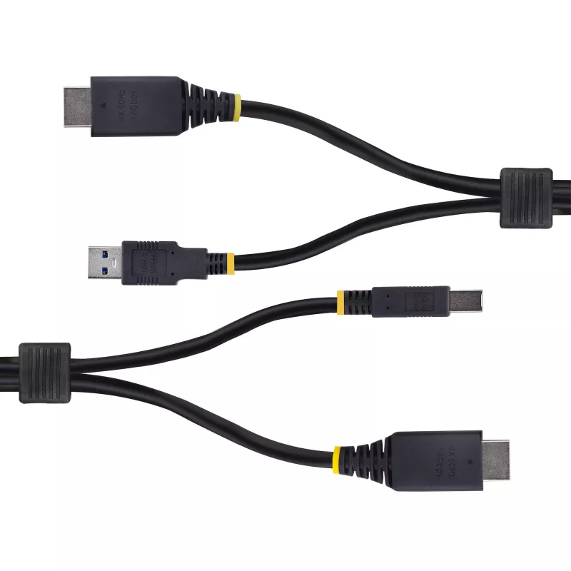 StarTech.com cable KVM HDMI y USB 5Gbit/s de 10ft (3m), 4K 60Hz, cable combinado HDMI 2.0 y USB para conmutadores KVM