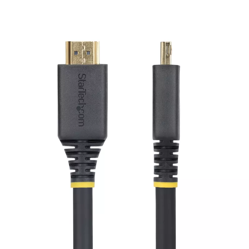 StarTech.com cable HDMI de alta velocidad de 20ft (6,1m) con conectores con agarre, 4K 60Hz/1440p 144Hz, HDR10/HDCP 2.2/ARC, 18Gbit/s, cable HDMI 2.0 UHD para TV/monitor/pantalla, funda de TPE