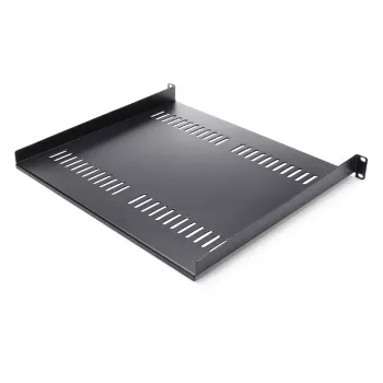 StarTech.com bandeja para rack de servidor 1U – bandeja en voladizo universal ventilada para rack y armario de equipos de red de 19 pulgadas – acero de alta resistencia – capacidad de carga 44lb/20kg – bandeja de 16 pulgadas de profundidad, negro