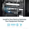 StarTech.com bandeja para rack de servidor 1U – bandeja en voladizo universal ventilada para rack y armario de equipos de red de 19 pulgadas – acero de alta resistencia – capacidad de carga 44lb/20kg – bandeja de 16 pulgadas de profundidad, negro