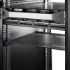 StarTech.com bandeja para rack de servidor 1U – bandeja en voladizo universal ventilada para rack y armario de equipos de red de 19 pulgadas – acero de alta resistencia – capacidad de carga 44lb/20kg – bandeja de 16 pulgadas de profundidad, negro