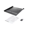 StarTech.com bandeja para rack de servidor 1U – bandeja en voladizo universal ventilada para rack y armario de equipos de red de 19 pulgadas – acero de alta resistencia – capacidad de carga 44lb/20kg – bandeja de 16 pulgadas de profundidad, negro
