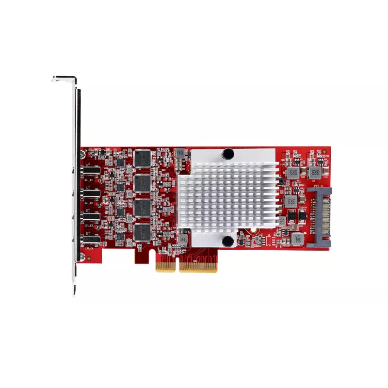 StarTech.com tarjeta PCIe USB Type-C de 4 puertos, USB 3.2 10Gbps, tarjeta de expansión USB-C PCI Express, 4 controladores USB independientes, Windows/Linux/macOS, conforme TAA