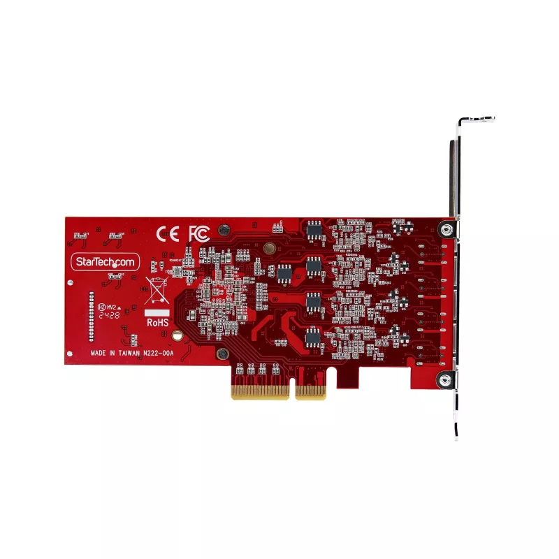 StarTech.com tarjeta PCIe USB Type-C de 4 puertos, USB 3.2 10Gbps, tarjeta de expansión USB-C PCI Express, 4 controladores USB independientes, Windows/Linux/macOS, conforme TAA