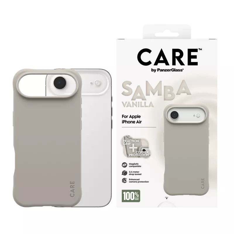 Funda PanzerGlass CARE by funda de moda Samba Vanilla MagSafe iPhone 17 Air