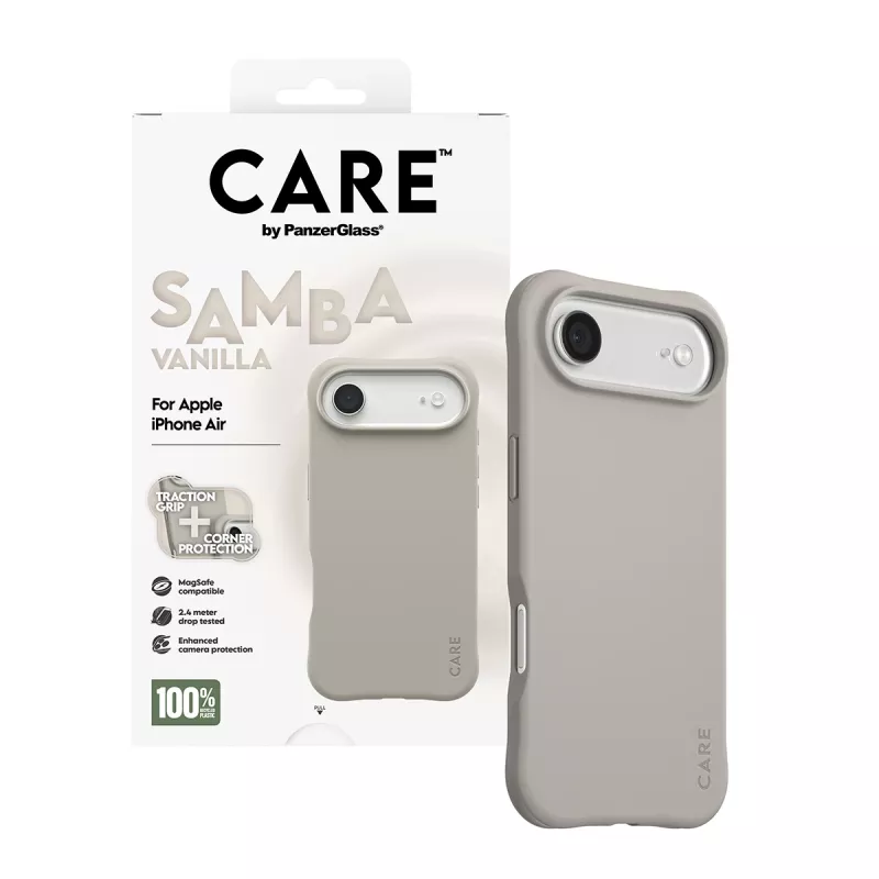 Funda PanzerGlass CARE by funda de moda Samba Vanilla MagSafe iPhone 17 Air