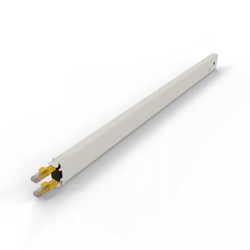 PATCHBOX patchbox.one CONE30UTPYL casete de cable de conexión retráctil, 30RU, Cat6a, UTP, amarillo