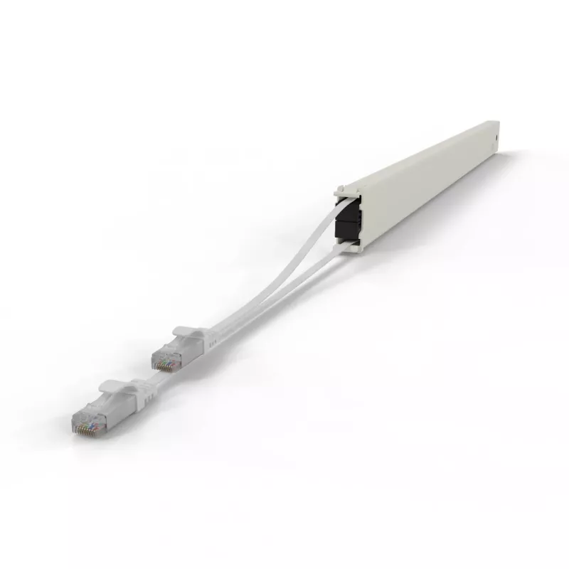 PATCHBOX patchbox.one CONE46UTPWH casete de cable de conexión retráctil, 46RU, Cat6a, UTP, blanco